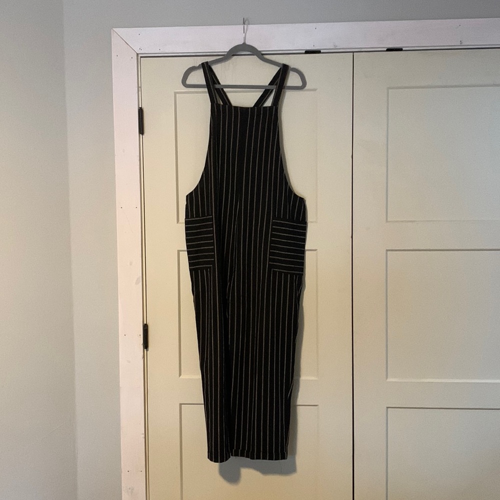 Black striped romper